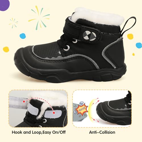 Centipede Demon Toddler Boots Boys Girls Winter Boots Waterproof Fleece Kids Snow Boots Faux Fur Booties Warm Walking Shoes for Indoor Outdoor3