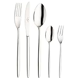 Pintinox 'Olivia' 30-teiliges Besteckset Tafelbesteckset aus Edelstahl - hochglanzpoliert - moderne längliche, runde Form