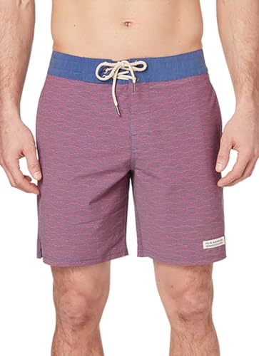 Men's Nautilus Board Shorts Red Waves