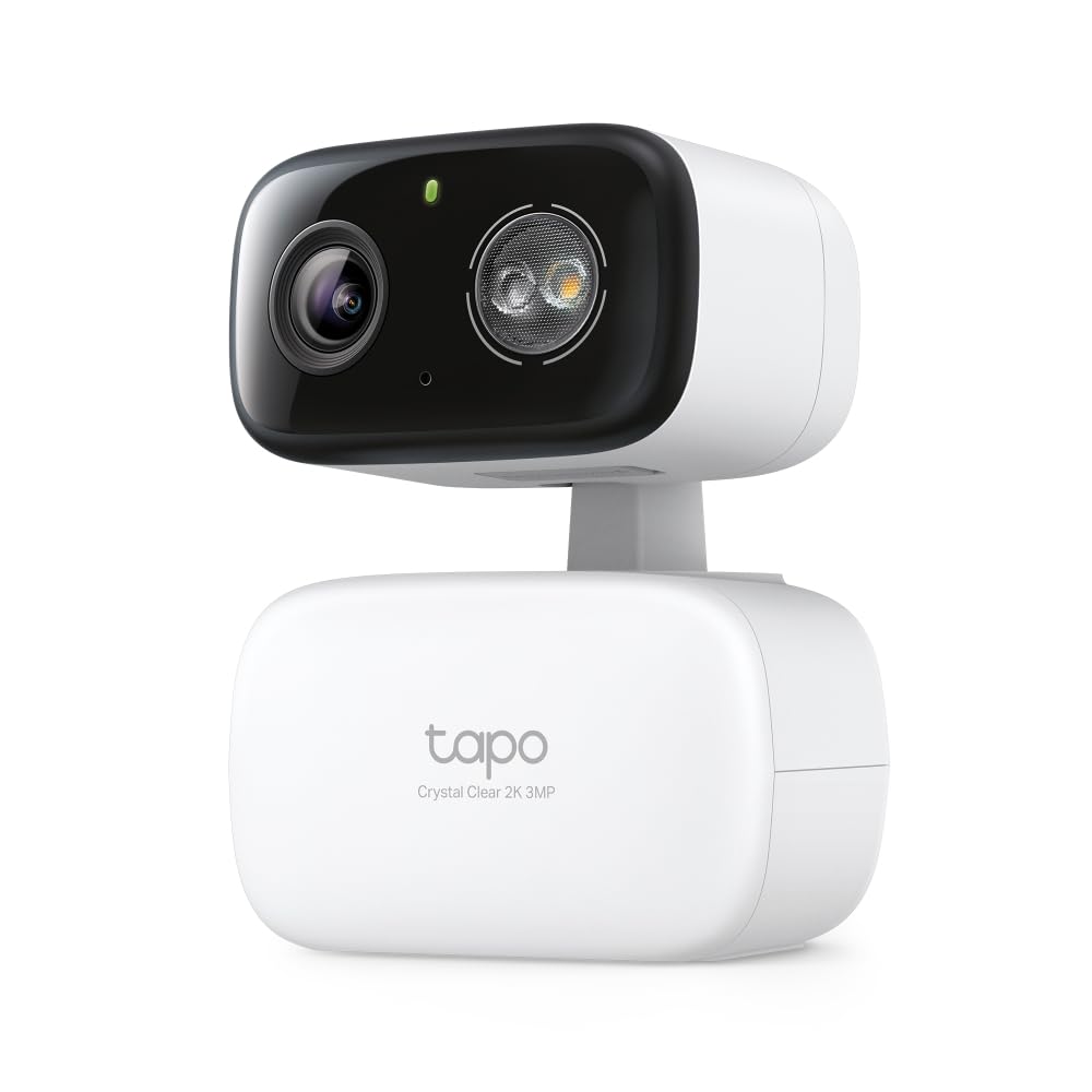 Tapo C216, Mini Cámara de Vigilancia 2K 3MP 360°, Grabación Interior/Exterior, Detección IA y Notificaciones, Tarjeta MicroSD de hasta 512 GB