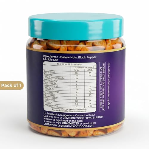 Image of Tauffa Masala Cashews 250g | Roasted Whole Kaju with Desi Masala | Crunchy Spicy Kaaju Nuts | Ready-to-Eat | No Added Oil or Colours