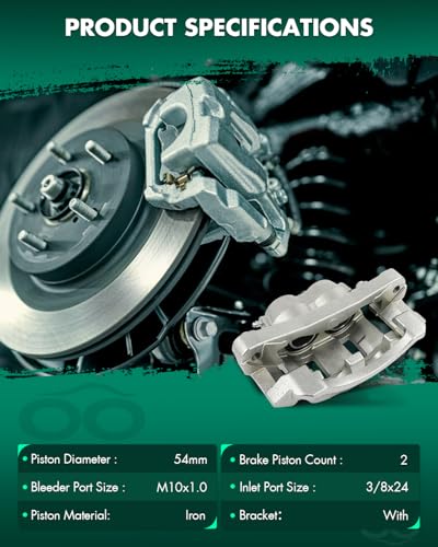 Image of SCITOO 18B4688 Front Right Disc Brake Caliper w /Bracket Fit For Ford For Excursion 2000,For Ford For F-250 Super Duty 1999-2000,For Ford For F-350 Super Duty 1999-2000, Double Pistons