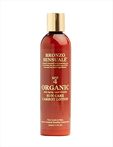 Bronzo Sensuale SPF 4 Sunscreen Deep Golden Tanning Organic Carrot Browning Lotion 8.5