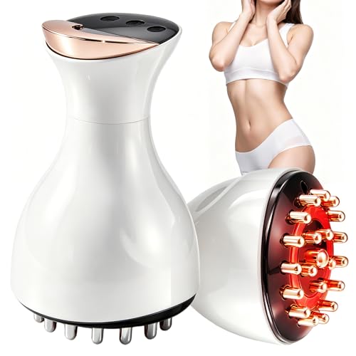 Kitusi Lymphatic Drainage Massager & Anti Cellulite Massage Tool for Legs Arms & Belly Body Helps Reduce Stretch Marks & Cellulite with Light Heat & Vibration
