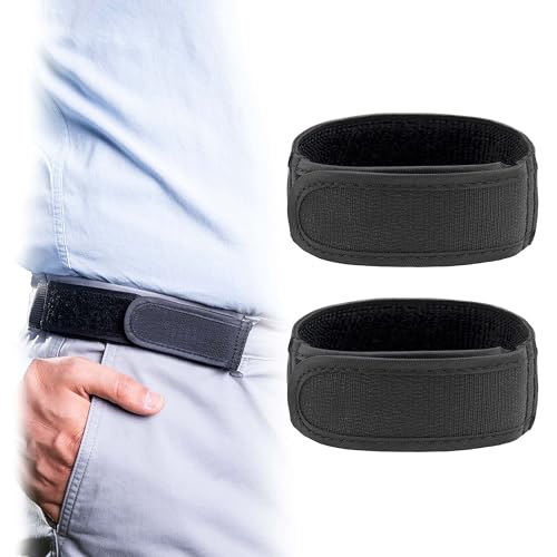 Image of MTRoyaldia 2 pieces Elastic Belt For Men, Belt Without Buckle, No Buckle Adjustable Invisible Side Stylish Look Waist Belt Decor Walking Work Traveling Easy To Use