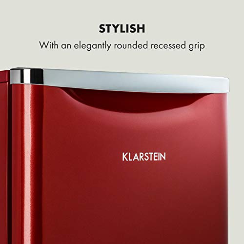 Klarstein Yummy - koelkast, met vriesvak, energie-efficiëntieklasse, koelmiddel: R600a, 41 dB, 1 x rooster, incl. Lekbak, 90 L, vriesvak: 8 liter, koelkast: 90 L, rood - Afbeelding 4
