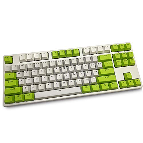 Keycaps 87 tasti PBT Copritasti Tastiera meccanica Doppio retroilluminato Parola trasparente da gioco per layout USA per Cherry MX vendi solo copritasti