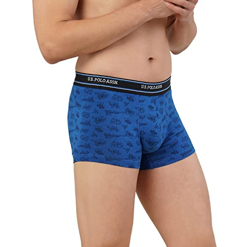 Image of U.S. Polo ASSN. Men's I616 Elasticized Waist Printed Underwear Trunks - Pack of 2