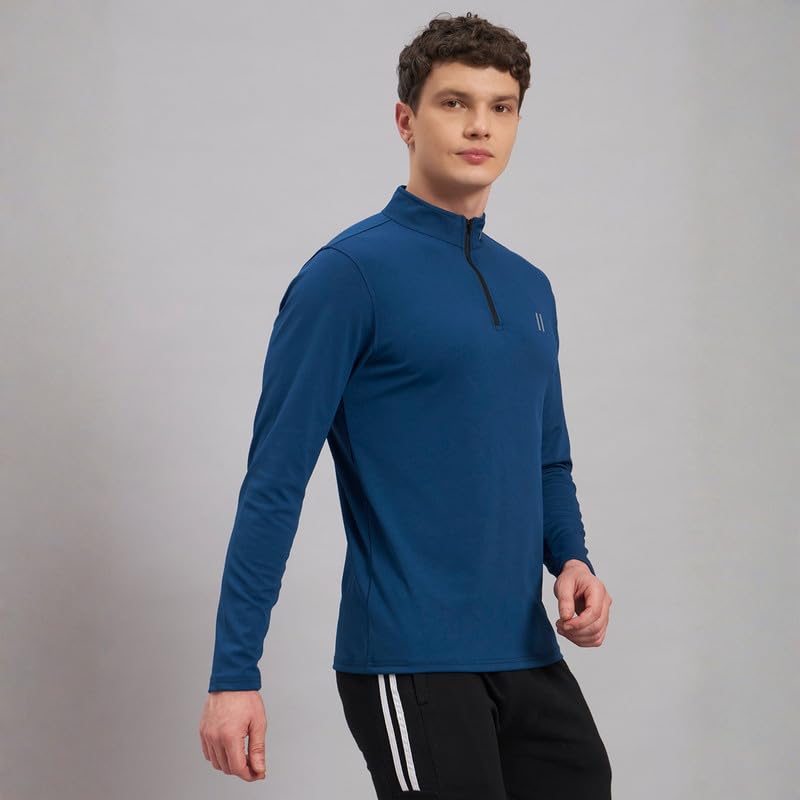 Image of ATICX Polyester Full Sleeve Compression High Turtle Neck Sports Jersey T Shirt for Men - Quick Dry Fit Gym Workout Top for Running, Swimming, Training, Cycling, Football, Badminton