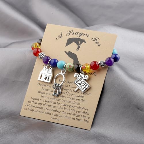 WSNANG Realtor Bracelet Real Estate Agents Prayer Jewelry Thank You Gift Salesman Graduation Gift3
