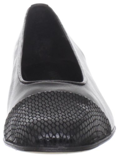 VANELi Women's FC-313 Flat, Black Nappa/Black Squama Print Tip, 8 N US2