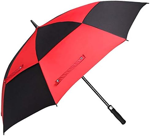 ABCCANOPY 62/68 Inch Large Golf Umbrella, Automatic Open Golf Umbrella, Double Canopy Oversize Umbrall For Man or Family Vented Windproof Waterproof Umbrella UPF 50+ Blocking UV 99.98%