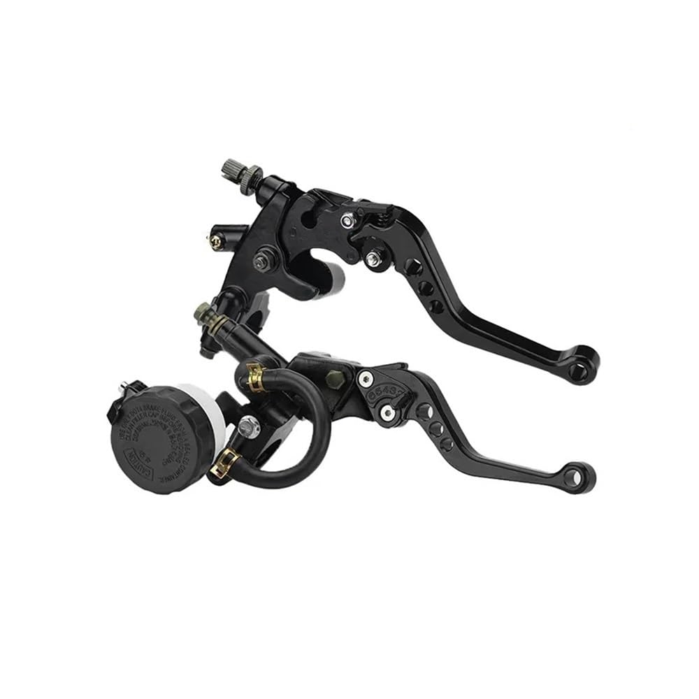 Xvasdgaer Black Universal 7/8" 22Mm Cnc Aluminum Brake Clutch Pump Levers Hydraulic Master Cylinder(Black)