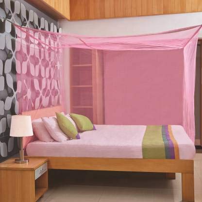 Trending Choice Poly Cotton Mosquito Net Machardani for Single Size Bed (3feetX 6.5feet) (3feetX 6.5feet, Pink) (B097359JNY) Amazon Price History, Amazon Price Tracker