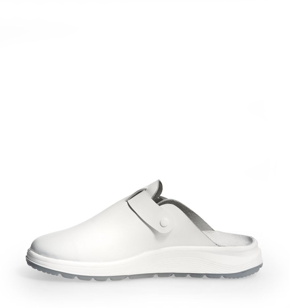 ABEBA 87050 - Unisex Schuhe - ACTIVE Slipper SRC - Glattes Design - EU 40 - Weiß - Futtermaterial: Wildleder