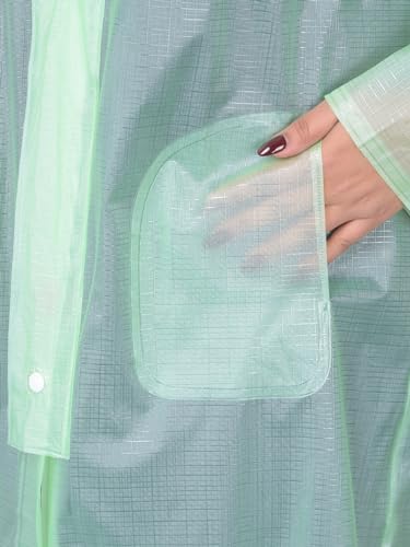 Image of Dollar Rainguard Women's PVC Full Sleeve Solid Raincoat with Adjustable Hood and Pocket