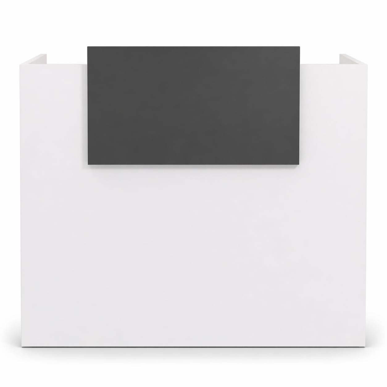 Genérico OFILIKE. Mostrador Basic de Recepción para Oficina o Negocio - Mostrador Recepción Moderno con Estante Interior (Gris Grafito) (160cm Ancho)