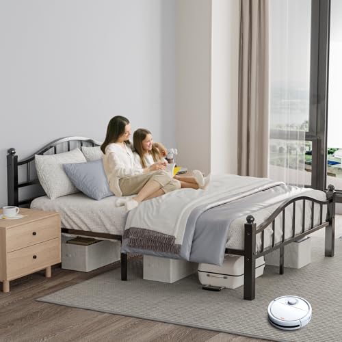 Image of Metal Queen Size Bed Frame with Headboard
