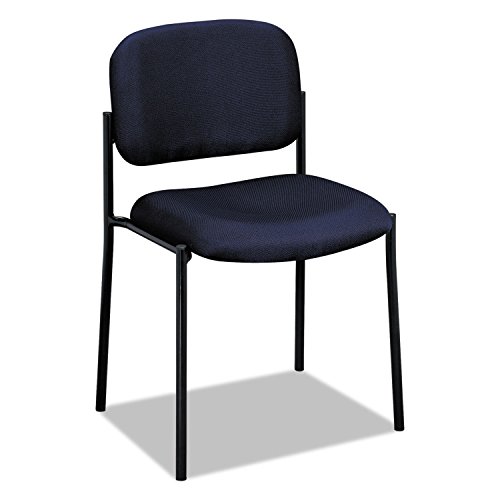 Image of HON Scatter Office Chairs for Guests, Lobby, Waiting Rooms, Armless Stackable Chairs, Comfy Desk Seating, Navy
