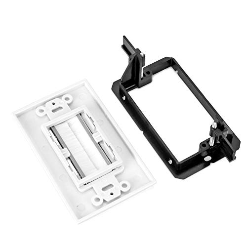 Placa de pared pasacables con cepillo estilo Decora para cables HDMI de un solo gancho 7