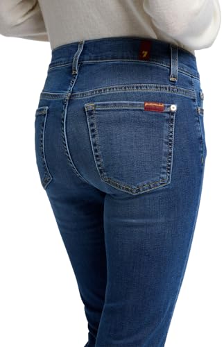 7 For All Mankind Para Mujer. 7U012C44UCH Jeans Roxanne Azul (30), Casual, AlgodóN - 4