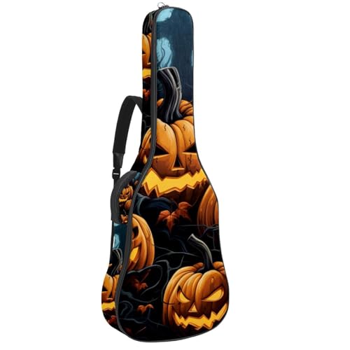 Housse de guitare acoustique 104 cm citrouille Halloween en tissu Oxford