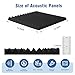 100 Pack Acoustic Foam Panels Premium Sound Proof Foam Panels Black Soundproof Wall Panels High Density Acoustic Panels Sound Absorbing for Studio Office Home, 12 x 12x 1Inch