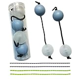 ZENHZ Authentic Asalato African Shaker Set – 2 Pairs with Extra Strings and Shaker Bottle – Traditional Kashaka Percussion Instrument for Musicians and Enthusiasts(Transparent)