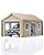 GarveeLife 10 x 20 ft Carport Heavy Duty, Portable Garage with 4 Roll-up Doors, 4 Mesh Windows, 180 g PE Tarps, and 8 x 1.0 mm Poles, for Full-Size Pickups, Bass Boats, and SUVs, Khaki