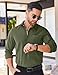 COOFANDY Mens Long Sleeve Button Down Shirts Untucked Shirts for Men Casual Dress Shirts Army Green