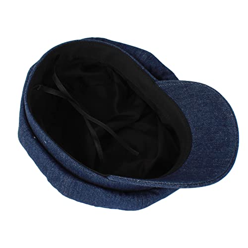 Gorra tipo Newsboy de mezclilla para mujer miniatura 4