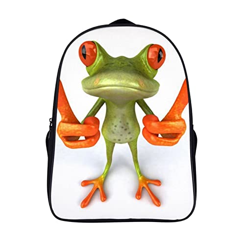 Sac d'école unisexe grenouille ado avec grand volume tendance collège