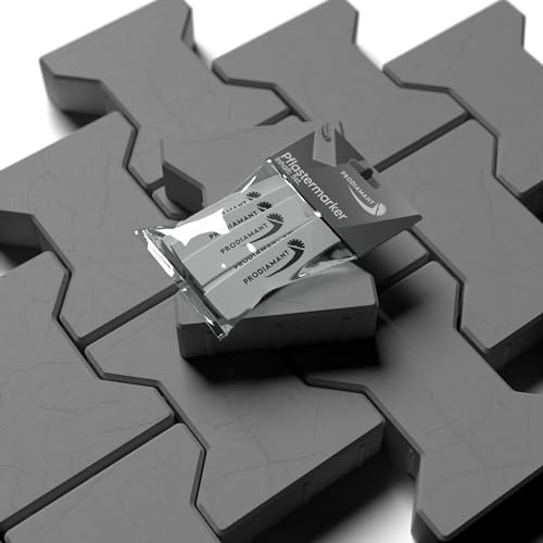 PRODIAMANT Pflastermarker Set - Bruchsicher, Langlebig, Wetterfest, Ideal für Bau, Garten und Handwerk, 5 Stück, 12cm x 3cm