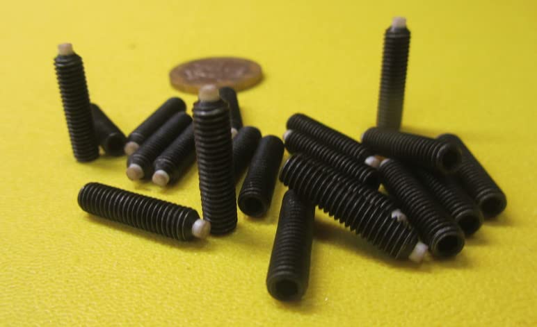 Black Oxide Alloy Steel Nylon Tip Set Screw 10-32 x .500" Thread Length 20 pcs