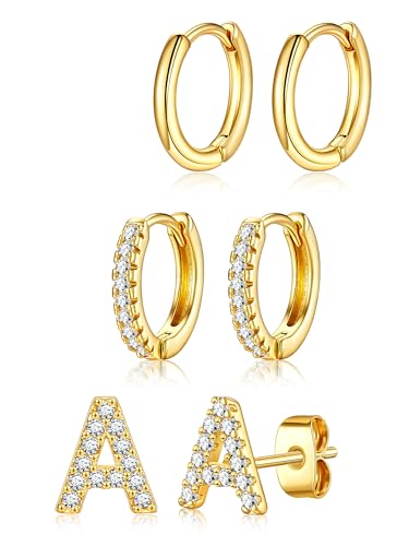 Ritach Earrings for Girls Gifts - Gold Earrings Set Gold Hoop Earrings Studs Hypoallergenic Earrings for Girls Earring Stacks Gold Earrings for Women Small Hoop Earrings for Girl Teen Girl Gifts