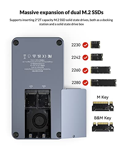 NVMe Enclosure 40Gbps, SETMSPACE 10 en 1 Docking Station miniatura 2