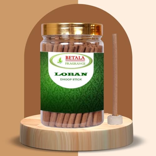 Image of Betala Fragrance Flavour Dhoop Sticks for Pooja, Pack of Gm Dhup Batti with Holder, Agarbatti, Incense Stick, Sandal, Cones, Cup, Sambrani (800 Gm, LOBAN)