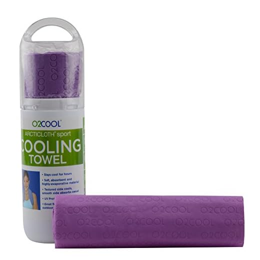 O2COOL ArctiCloth Sport Cooling Towel, Purple