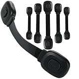 Fursafe&Q Cabinet Locks Baby Proofing, Child Safety Strap Locks Adhesive Black - Child Proof Fridge Lock Drawer Door Toilet Latches No Drill Multi-Purpose for Furniture Kitchen Lock