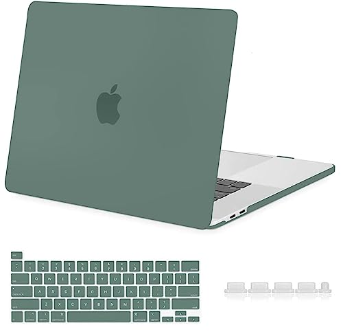 Image of Midkart Hard Shell Plastic Case Cover Compatible with MacBook Pro 16 Inch with Touch Bar and Touch ID Model A2141 Release 2019 /2020 with Silicon Key Guard and Dust Plugs, Midnight Green