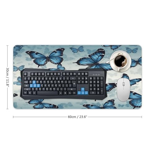 Blue Butterfly Desk Pad protector de escritorio impermeable miniatura 2