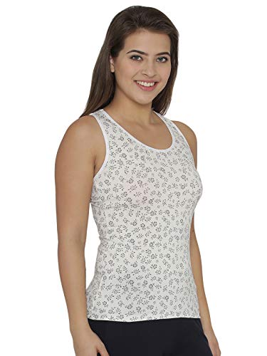 Image of Clovia Women's Cotton Printed Tank Top with Racerback
