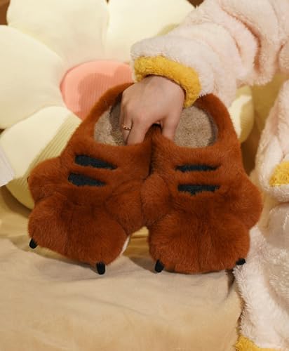 Fuzzy Paw Slippers Cute Animal Claw Slipper House Slippers for Women Fluffy Furry Women's Warm Winter Slipper Indoor 20252