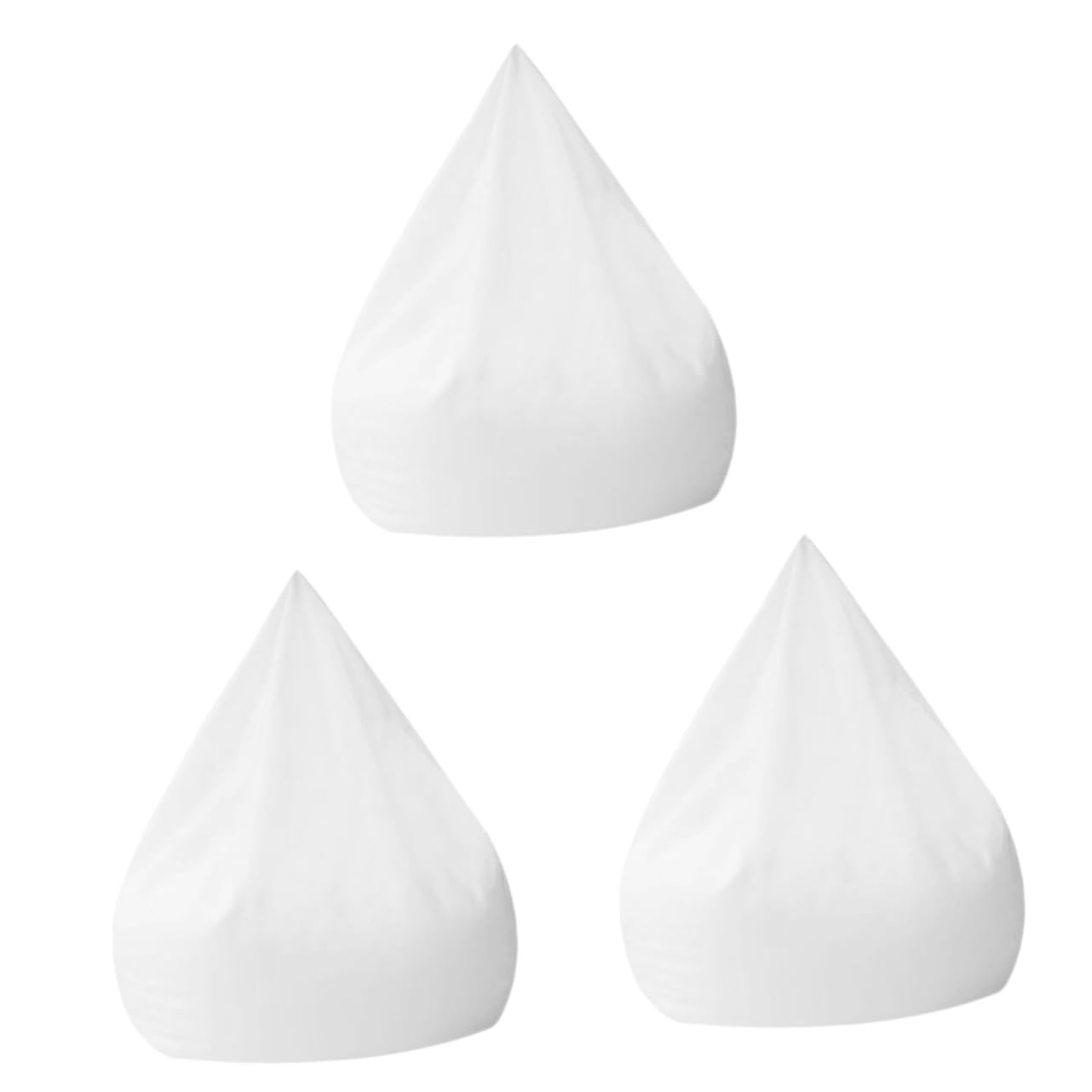 Housse de rechange pour pouf en peluche blanc TOYANDONA 3 pièces