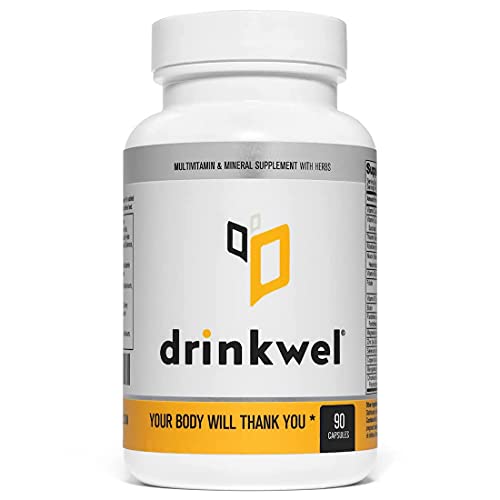 Drinkwel Better Mornings - Premium Multivitamin Supplement - Liver Cleanse, Detox, Immune Support- DHM, Milk Thistle, Vitamin C, Zinc, Magnesium - 90 Count