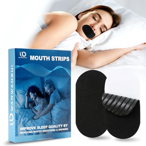 Scettar 50 Piezas Cinta Bucal para Dormir,Tiras Bucales Antirronquidos Mejore la Calidad del Sueño, Mouth Tape for Sleeping Mouth Tape Tiras Desarrolla el Hábito de la Respiración Nasal