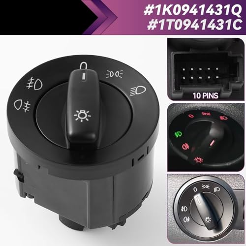 Interruptor de faros para VW Golf y Passat Variant 2005-2014 mando luces 5