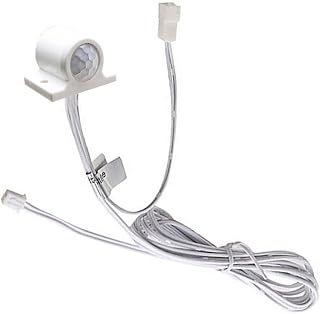 Feegow Módulo de sensor de movimiento de 12 V CC, mini interruptor de sensor PIR regulable, interruptor de luz detector de movimiento, interruptor de sensor de movimiento LED infrarrojo (blanco)
