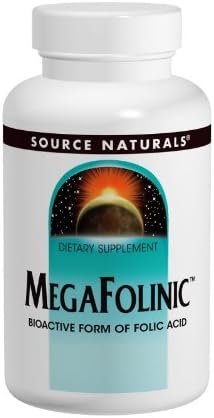 Source Naturals MegaFolinic, 60 Tablets (Pack of 2)