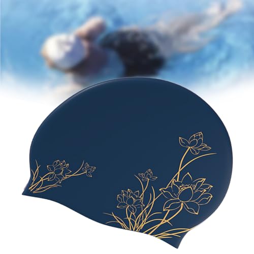 Badekappe Damen, Silikon Schwimmkappe,...